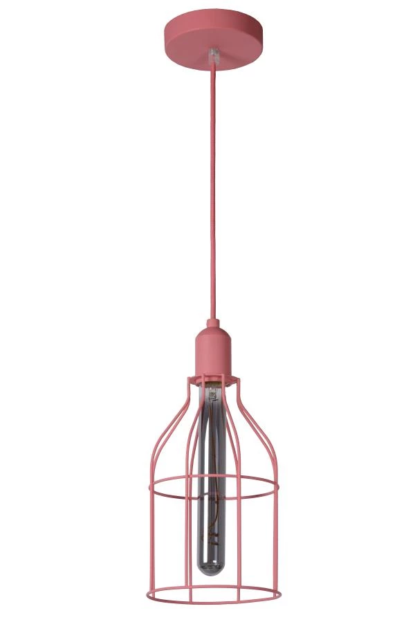 Lucide POLA - Hanglamp Kinderkamer - Ø 15 cm - 1xE27 - Roze - uit